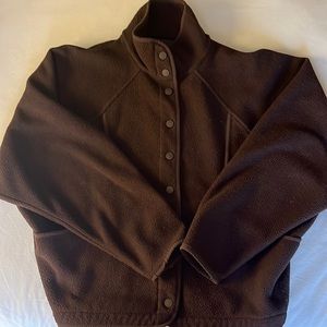 Outdoor Voices RecFleece Snap Jacket brown